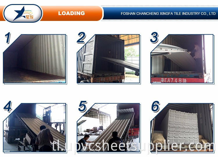 Mga materyales sa konstruksyon thermal pagkakabukod UPVC Roofing tile para sa mga bahay